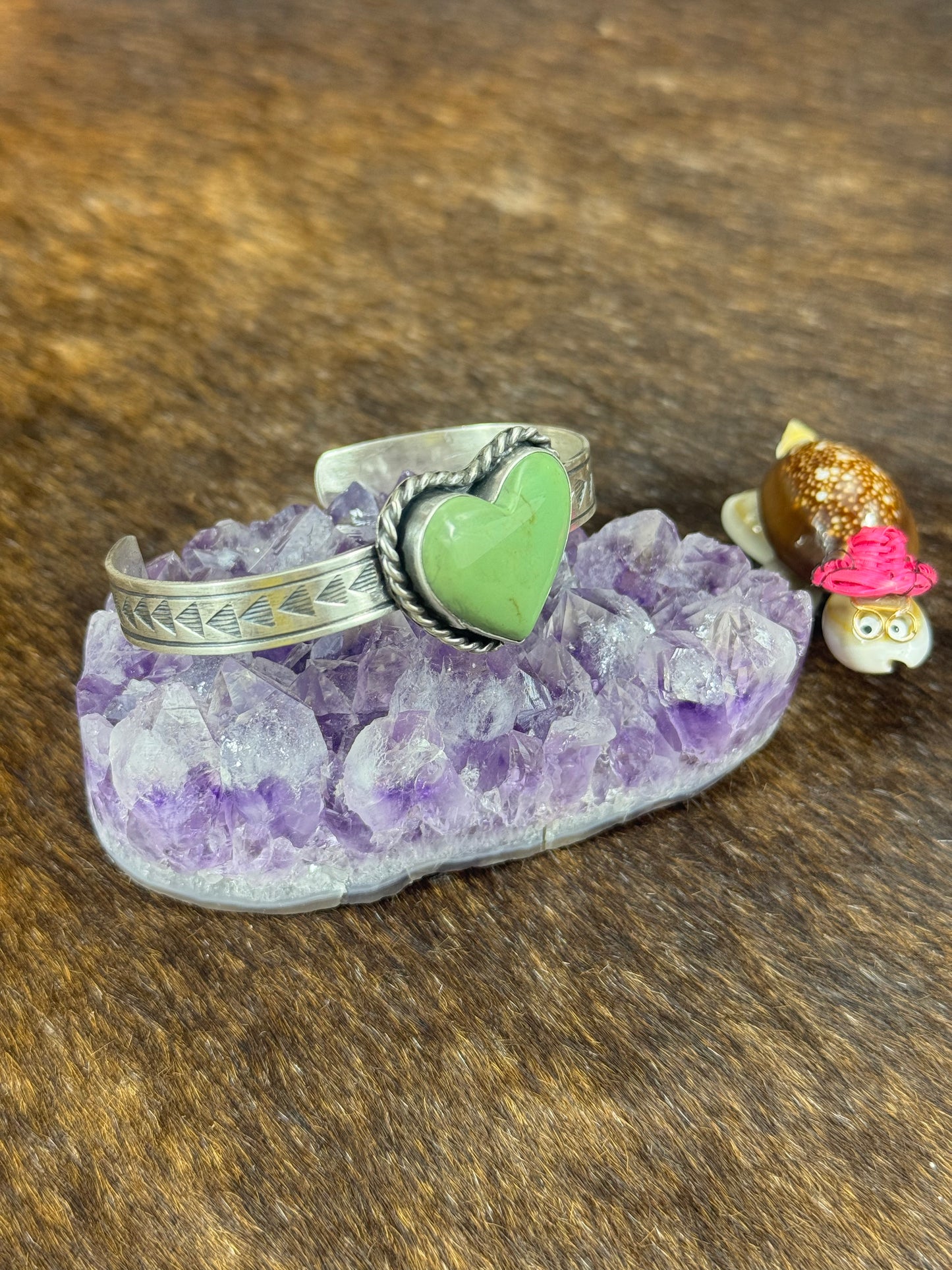 Green Kingman Turquosie Heart Bracelet