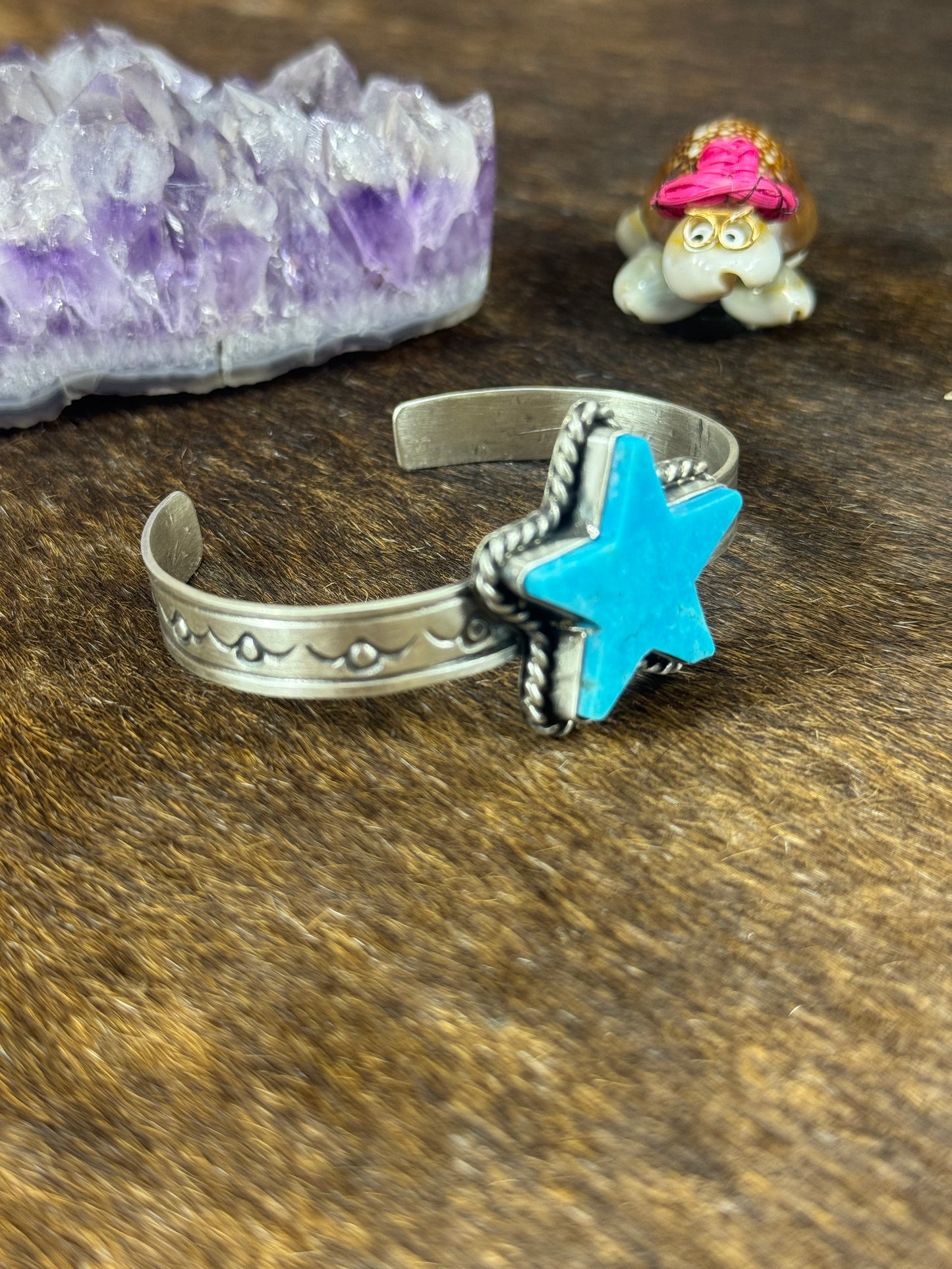 Blue Kingman Turquoise Star Bracelet