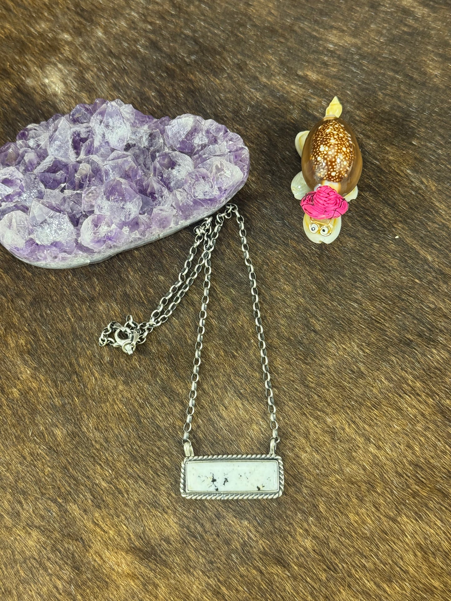 White Buffalo Bar Neckalce