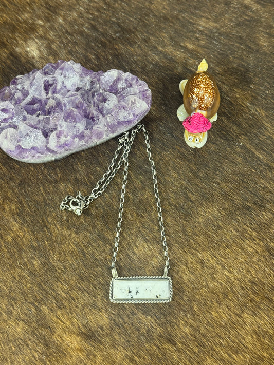 White Buffalo Bar Neckalce