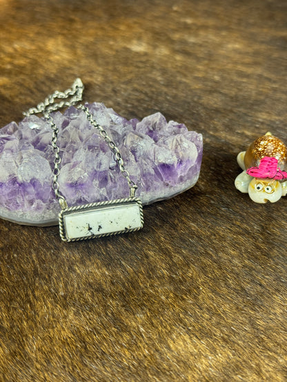 White Buffalo Bar Neckalce