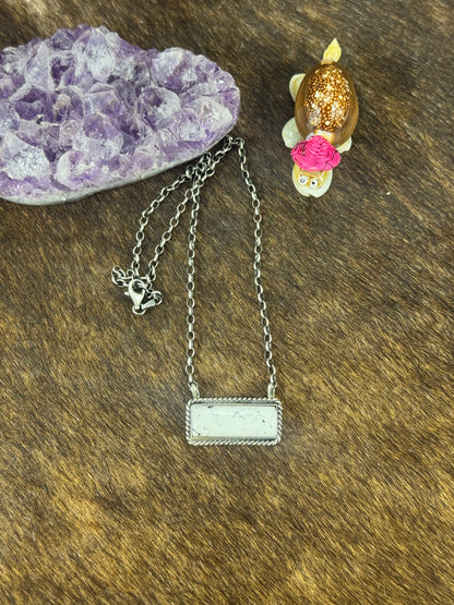 White Buffalo Bar Neckalce