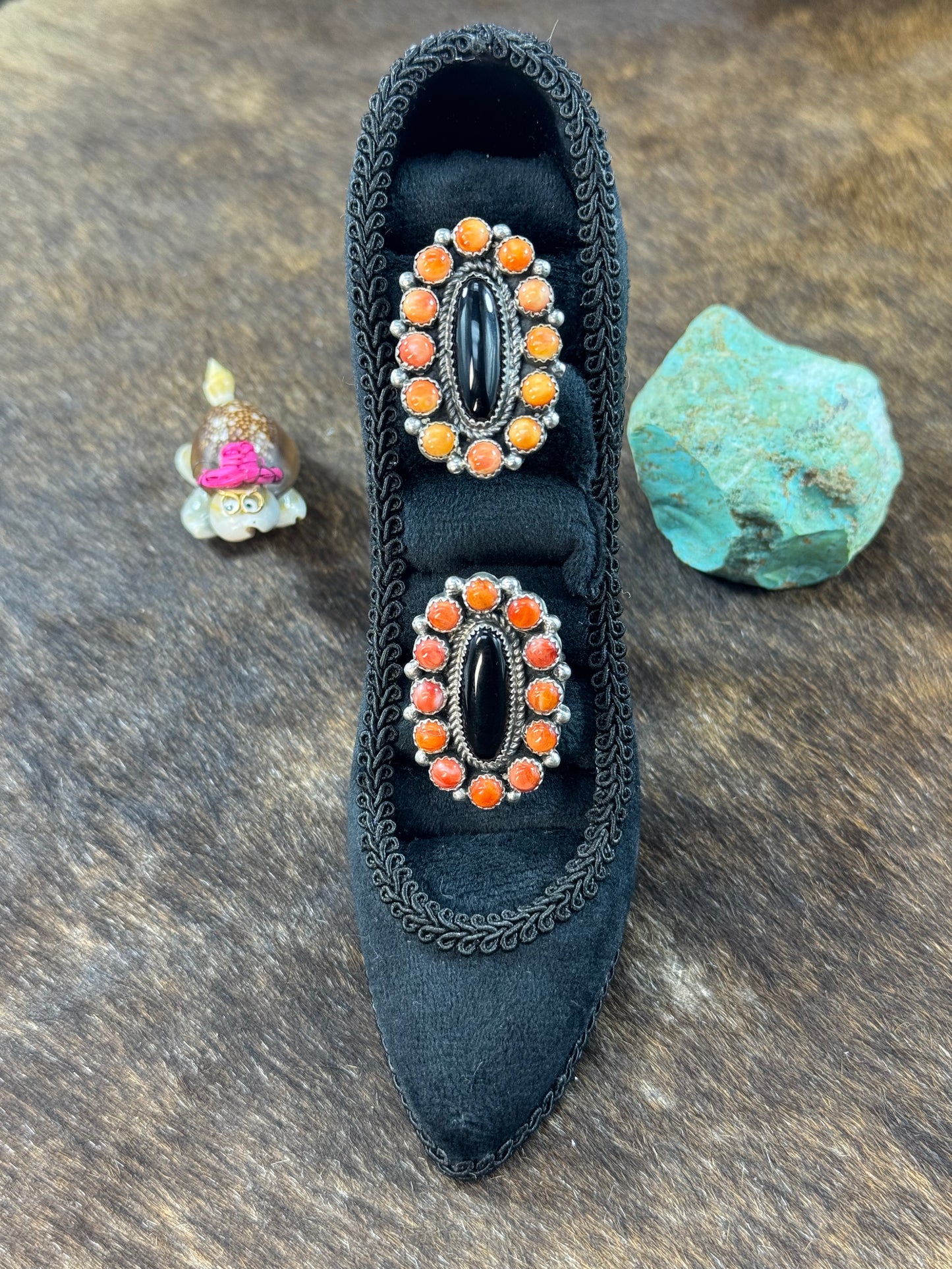 Black Onyx and Spiny Ring