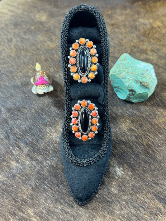 Black Onyx and Spiny Ring