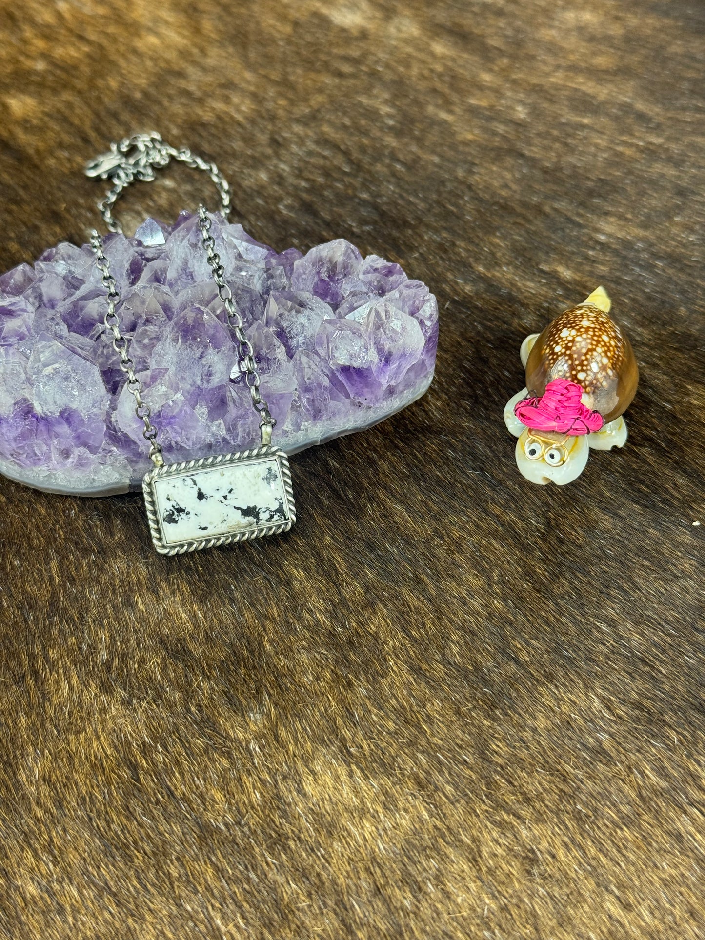 White Buffalo Bar Necklace