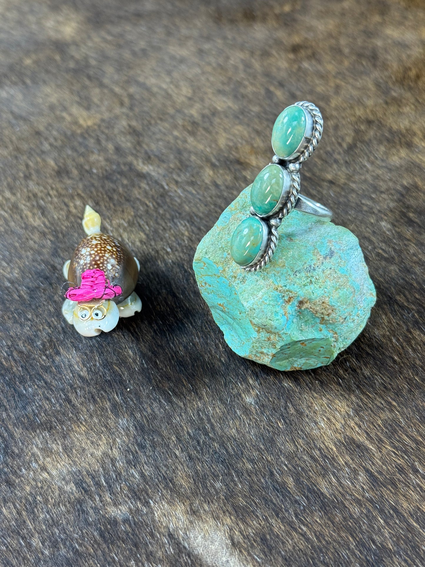 Turquoise 3 Stone Ring