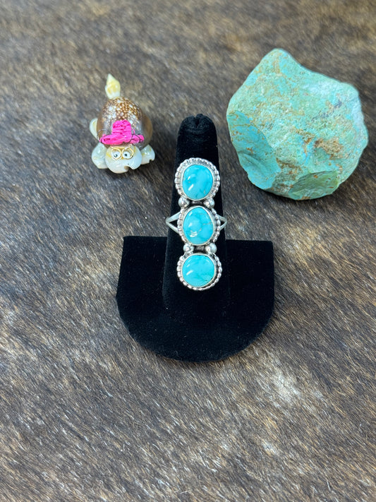 Old Kingman 3 Stone Ring