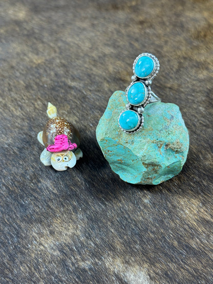 Old Kingman 3 Stone Ring