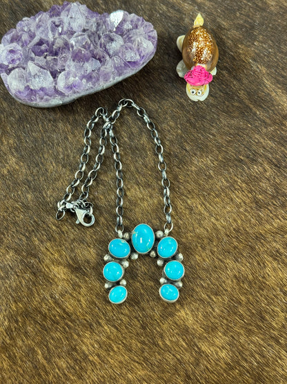 Kingman Turquoise Naja Necklace