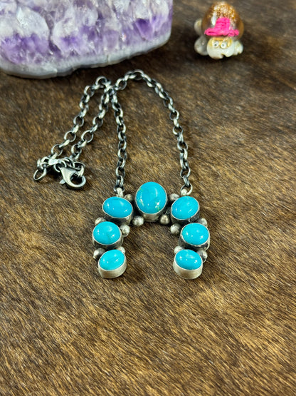 Kingman Turquoise Naja Necklace
