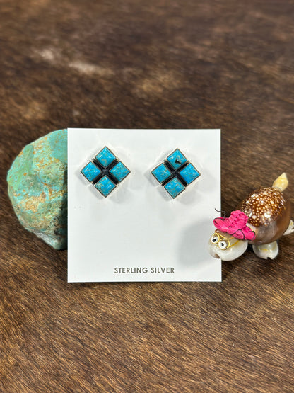 4 Stone Kingman Cluster Earring