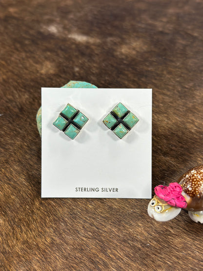 4 Stone Kingman Cluster Earring