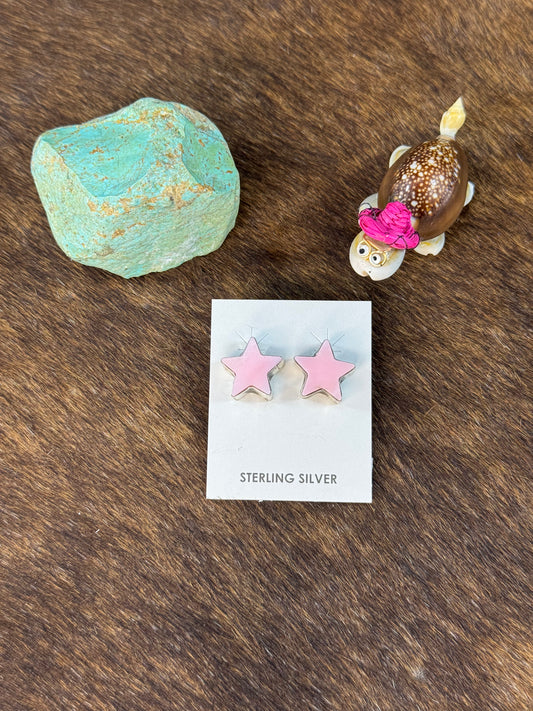 Pink Conch Star Earring