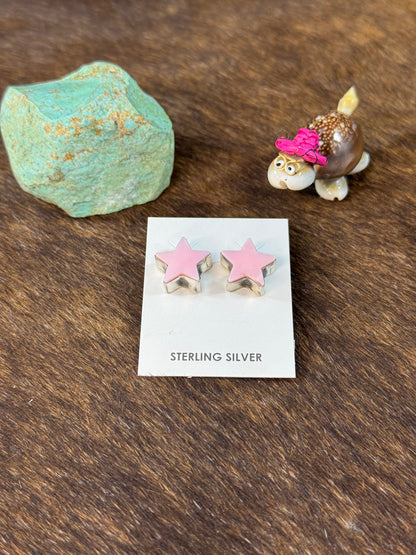Pink Conch Star Earring