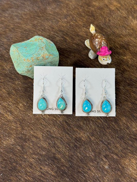 Teardrop Kingman Dangle Earring
