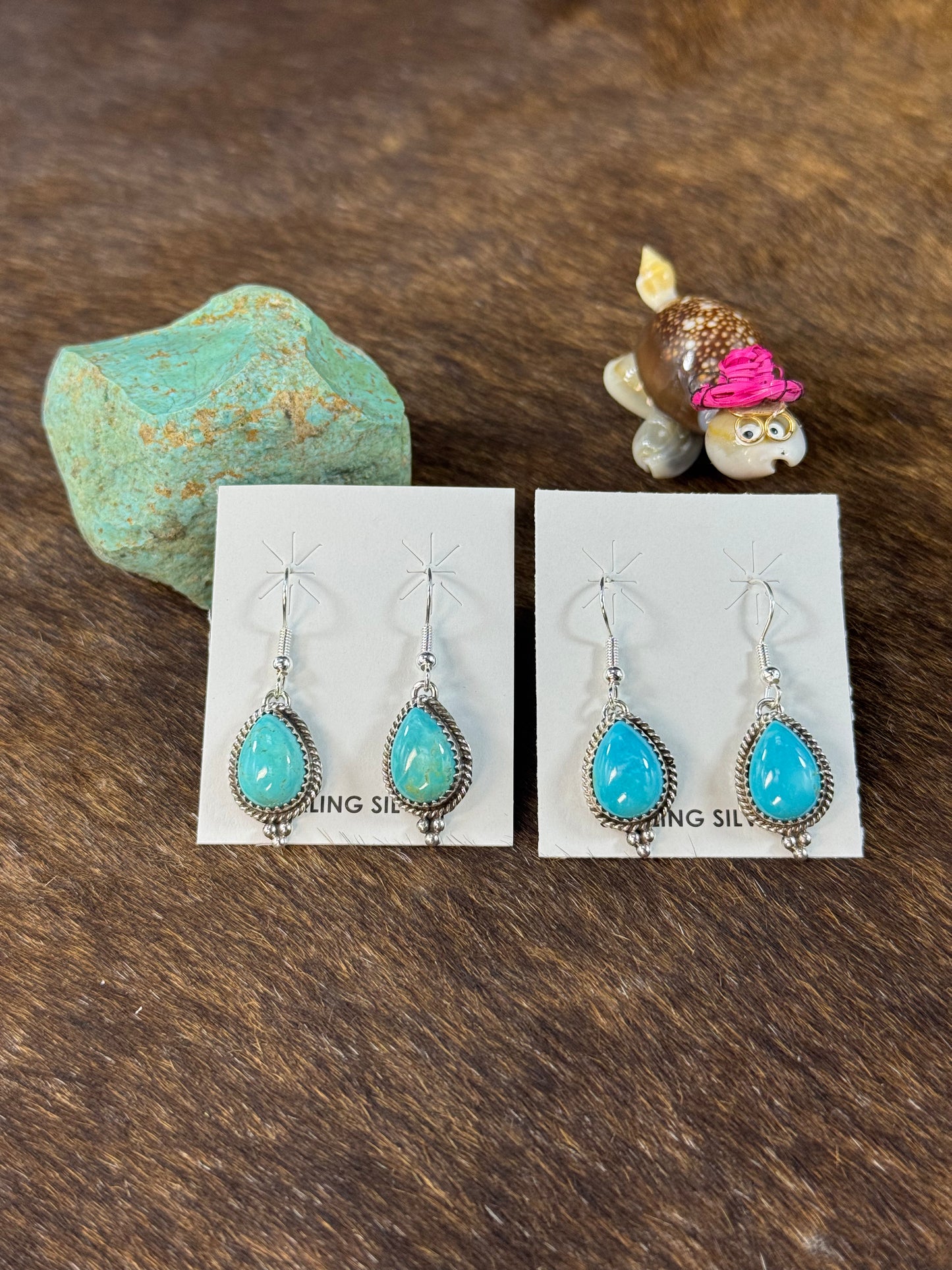 Teardrop Kingman Dangle Earring