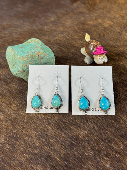Teardrop Kingman Dangle Earring
