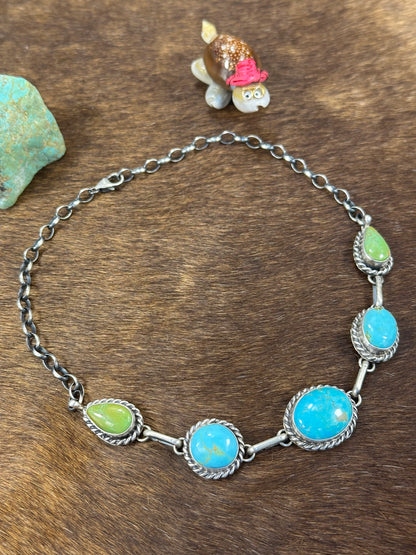 Kingman Turquoise Choker Necklace