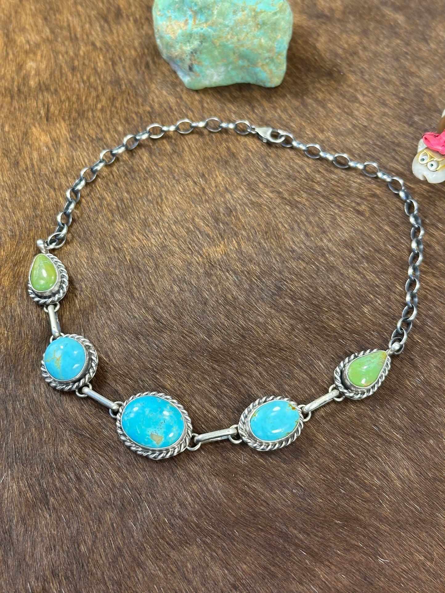 Kingman Turquoise Choker Necklace