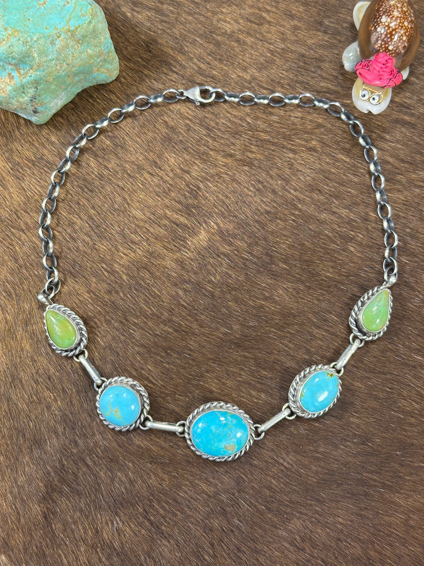 Kingman Turquoise Choker Necklace