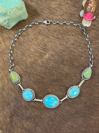 Kingman Turquoise Choker Necklace