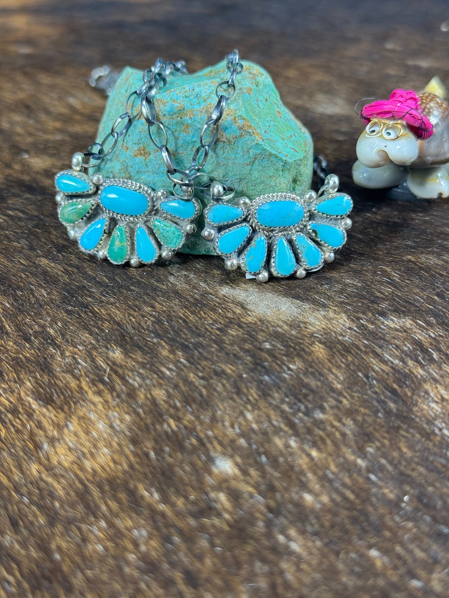 Kingman Half Cluster Necklace