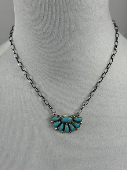 Kingman Half Cluster Necklace