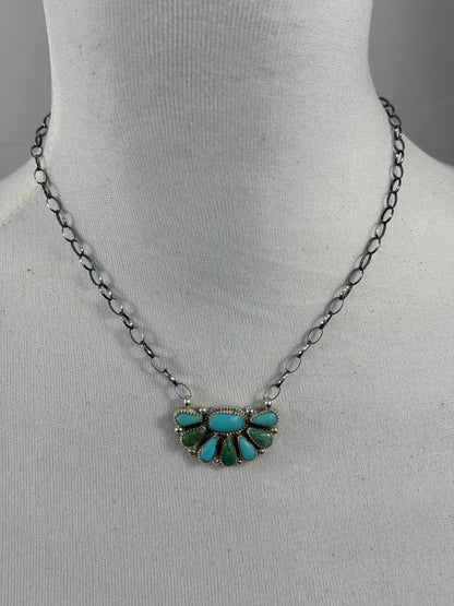 Kingman Half Cluster Necklace