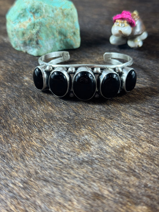 Black Onyx Row Bracelet