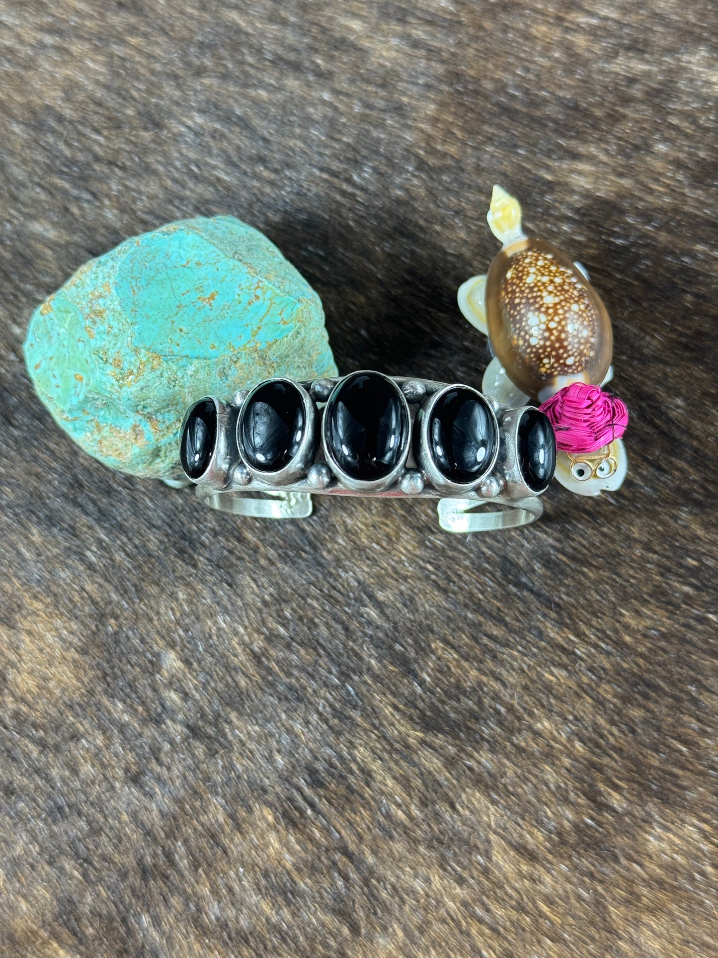 Black Onyx Row Bracelet