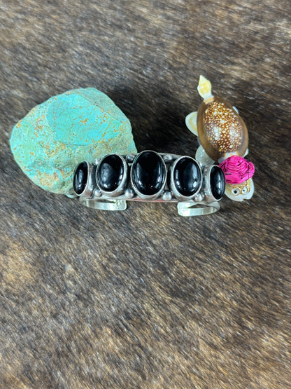 Black Onyx Row Bracelet