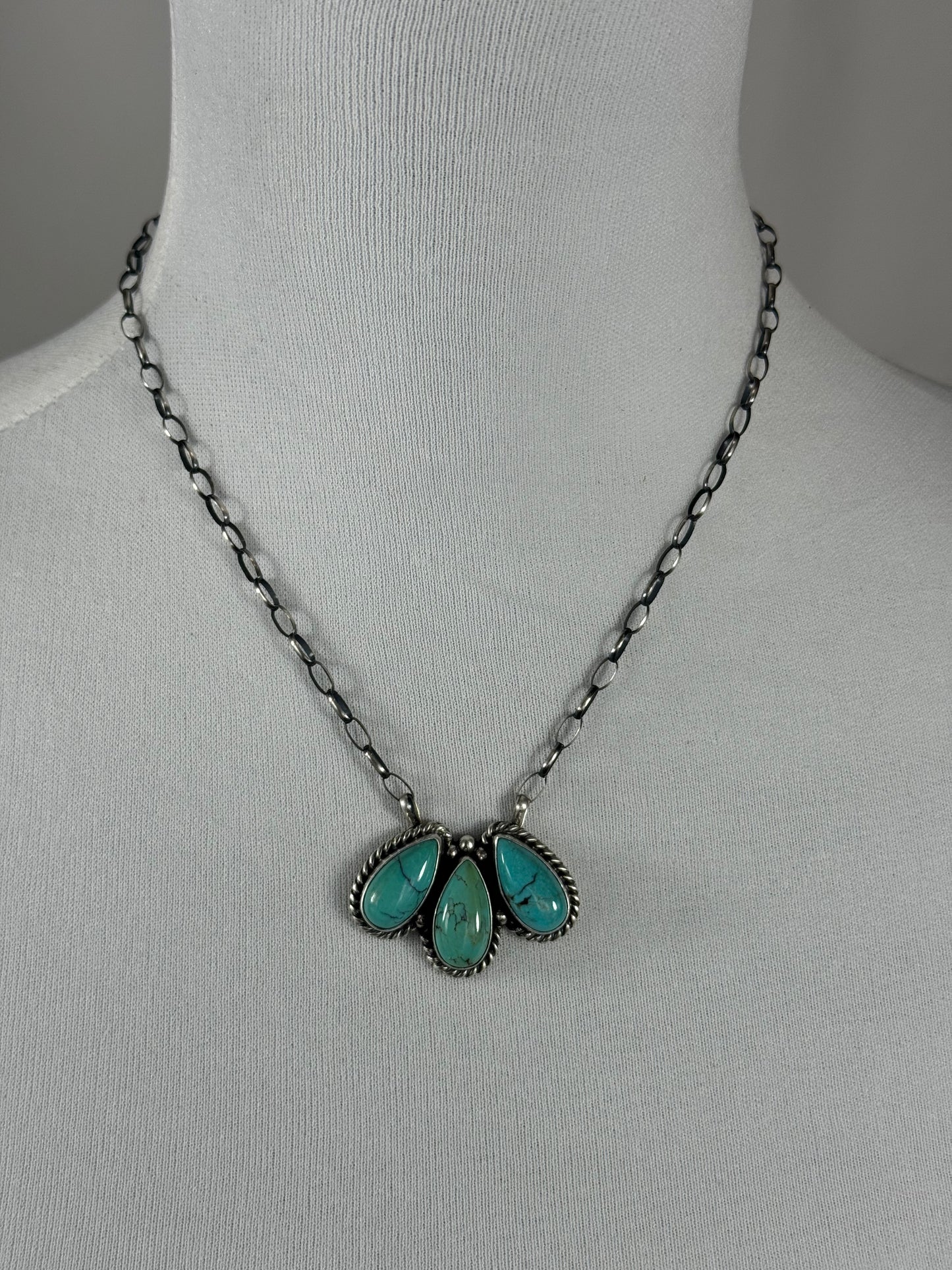 3 Stone Kingman Necklace