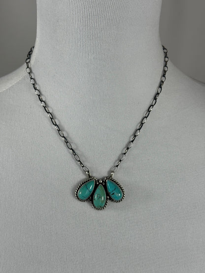 3 Stone Kingman Necklace