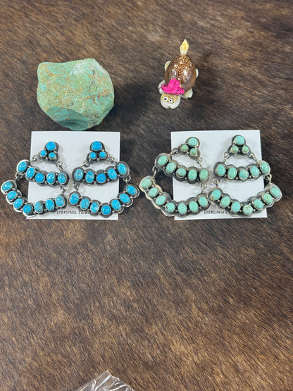 Kingman Turquoise Chandelier Earrings