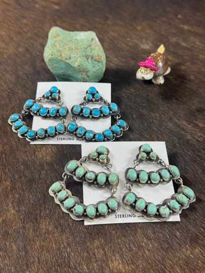 Kingman Turquoise Chandelier Earrings
