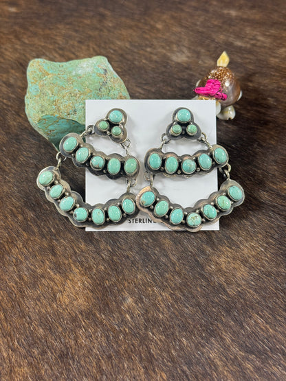 Kingman Turquoise Chandelier Earrings
