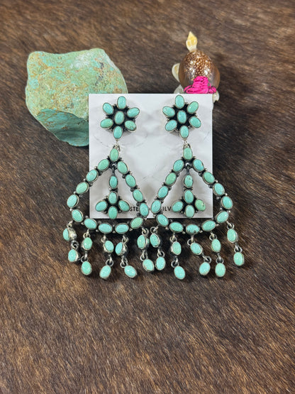 Kingman Turquoise Dangle Earrings
