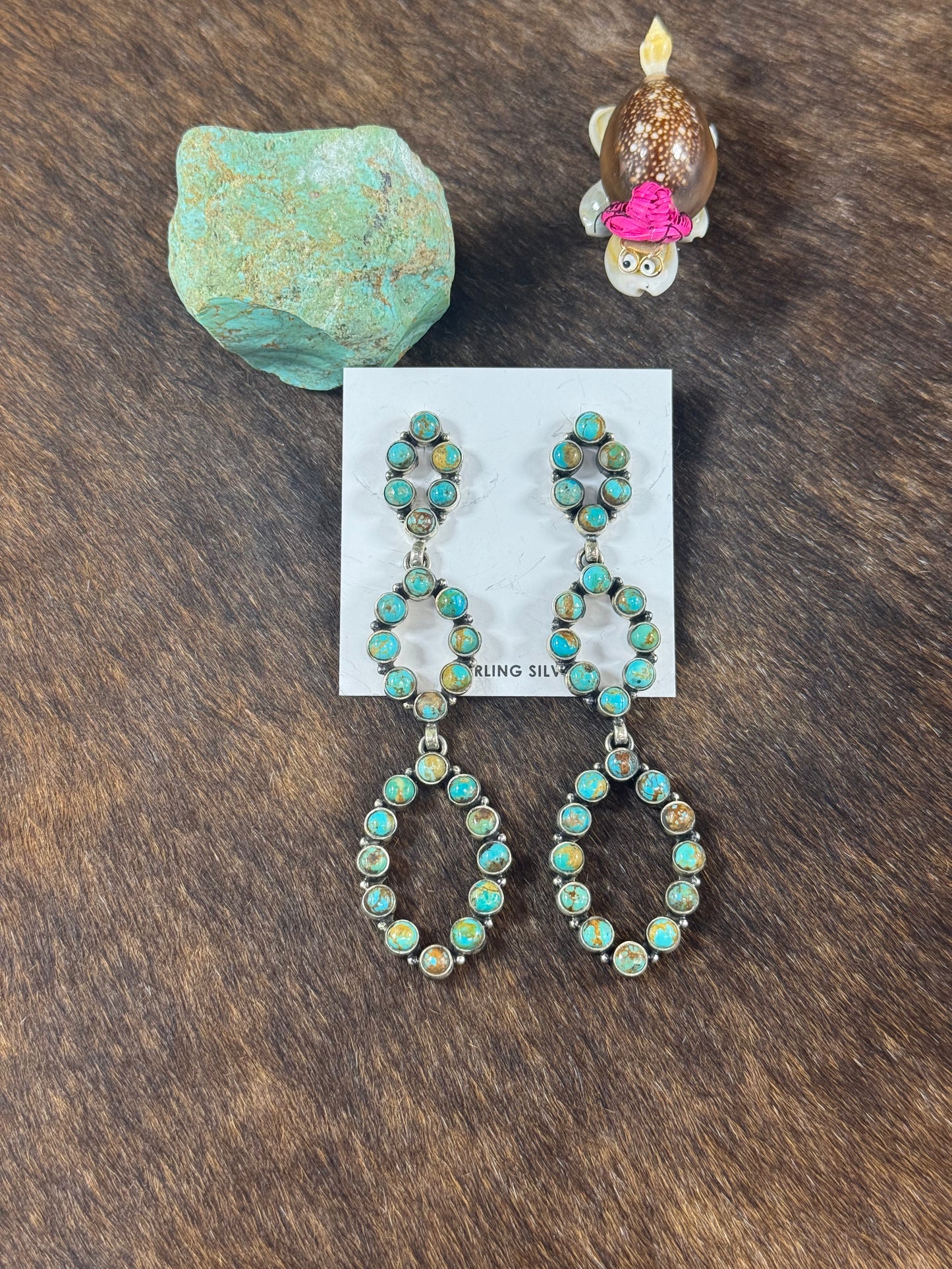 Kingman Turquoise Dangle Earrings