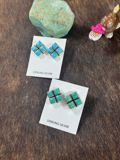 Kingman Turquoise Stud Earrings