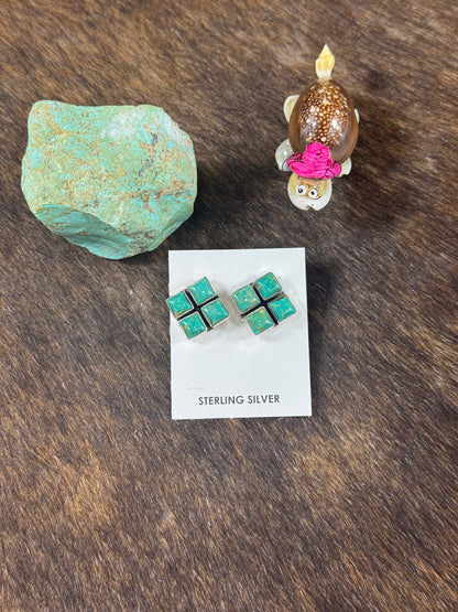 Kingman Turquoise Stud Earrings