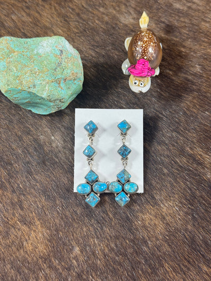 Kingman Turquoise Dangle Earrings