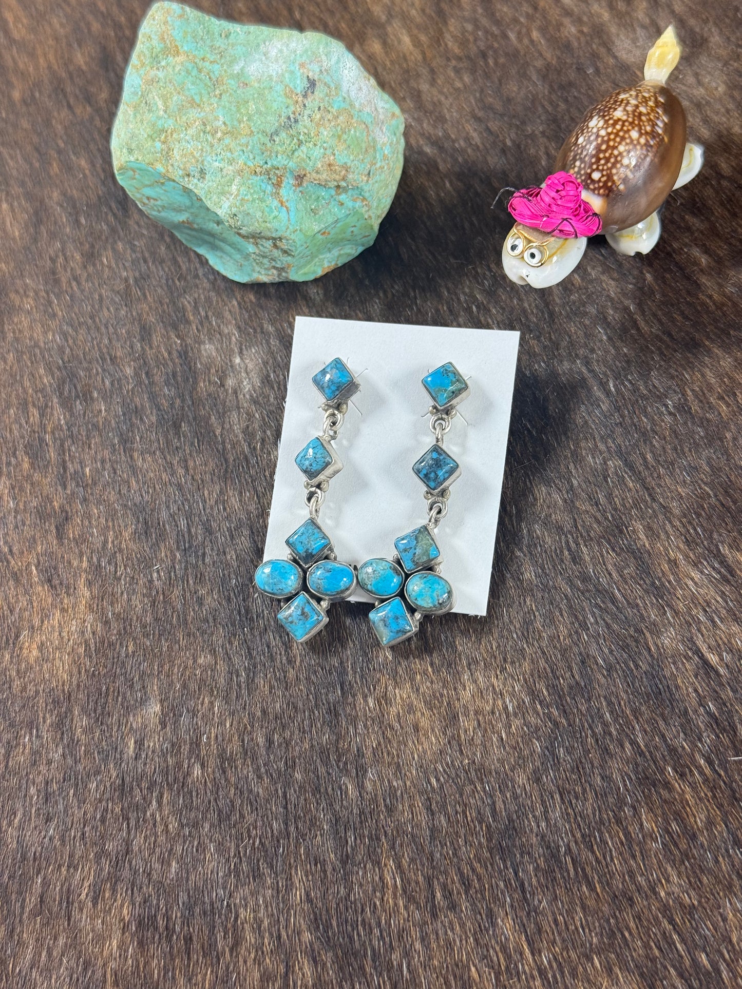 Kingman Turquoise Dangle Earrings