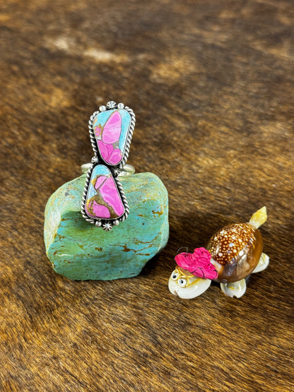 Two Stone Cotton Candy Ring