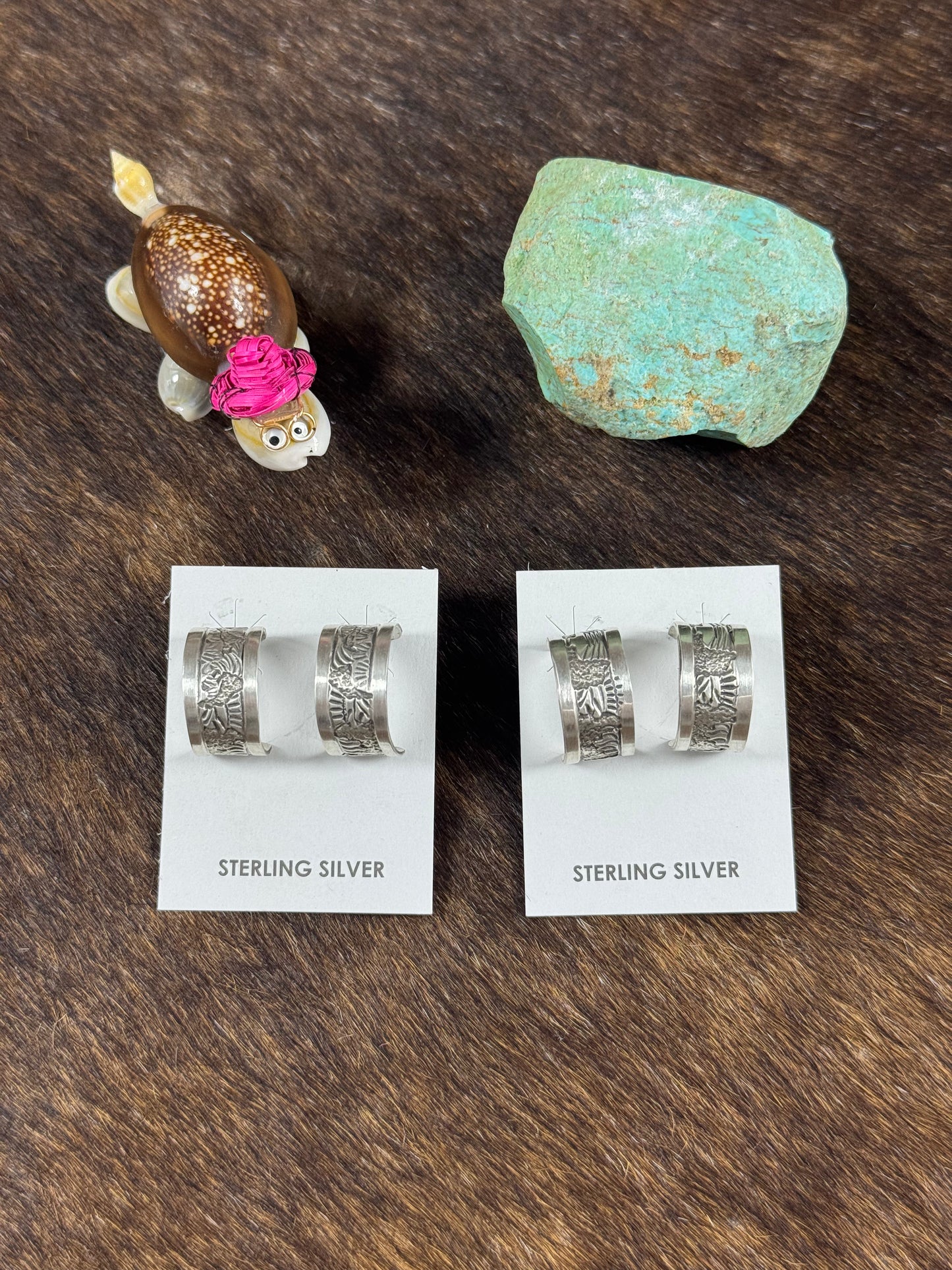 Kingman Stamped Hoop Earring