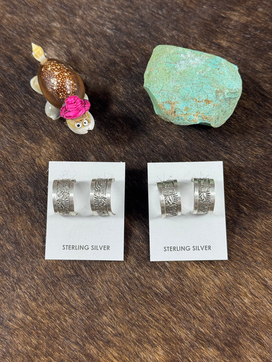 Kingman Stamped Hoop Earring