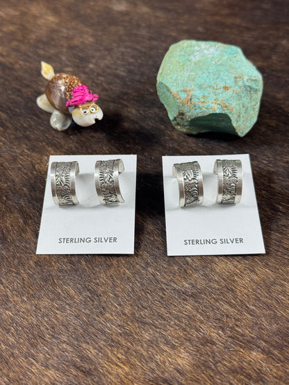 Kingman Stamped Hoop Earring