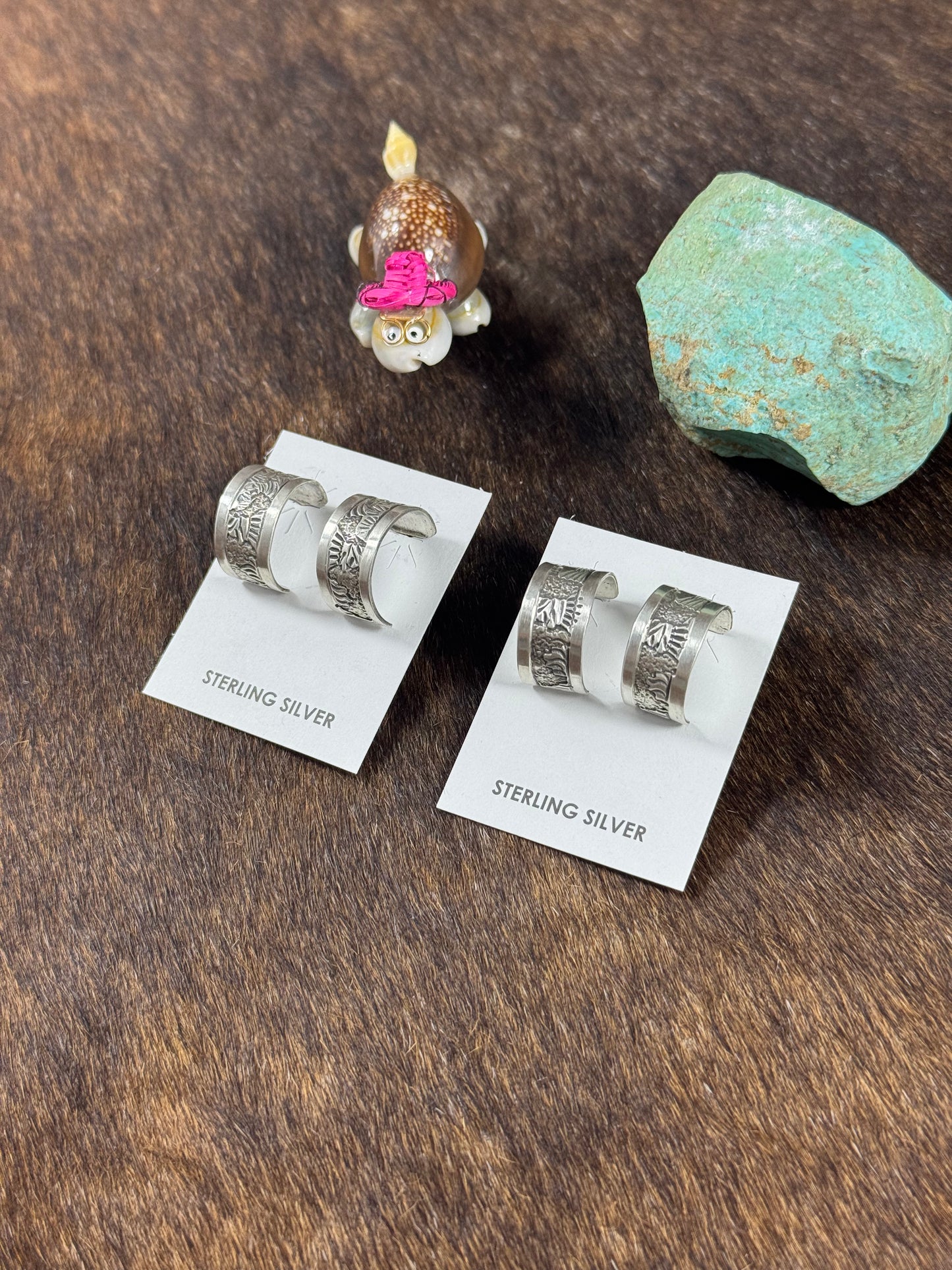 Kingman Stamped Hoop Earring