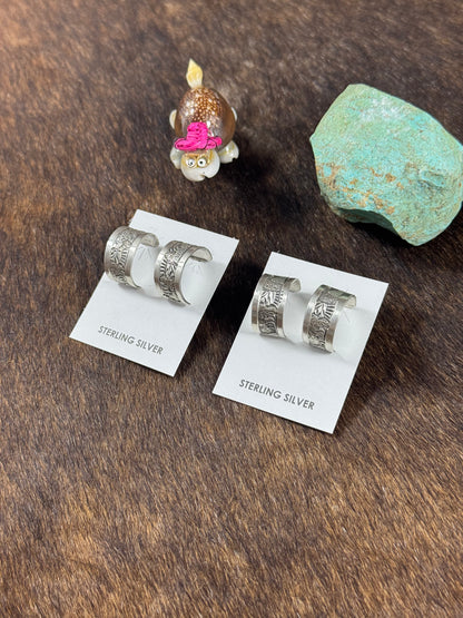 Kingman Stamped Hoop Earring