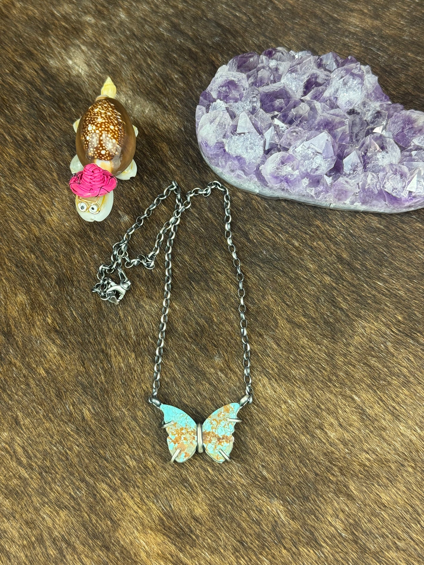 #8 Turquoise Mini Butterfly Necklace