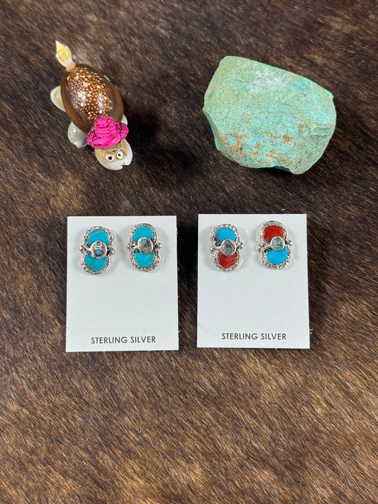 Kingman and Coral Snake Earring